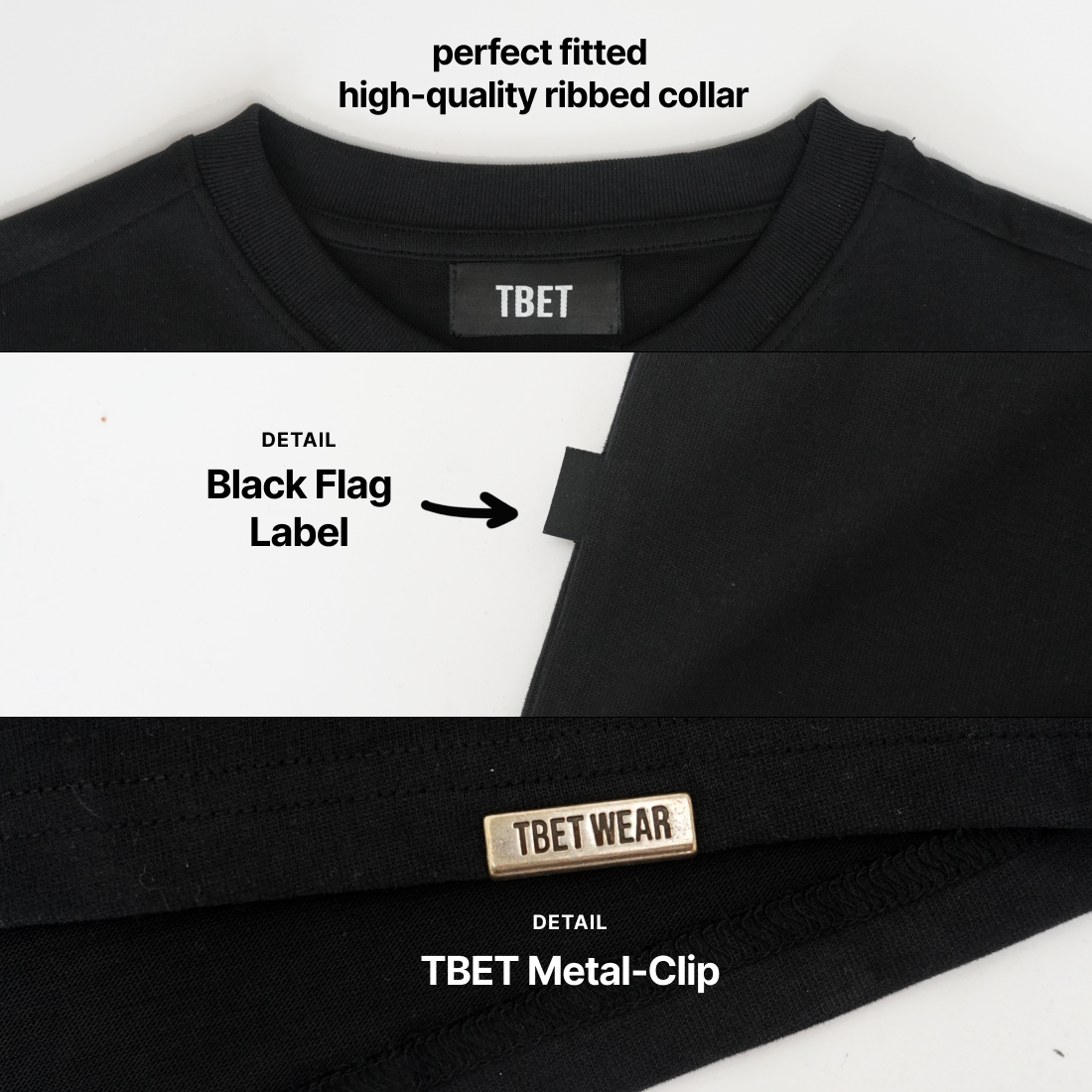 3er Oversize Blank Black Bundle