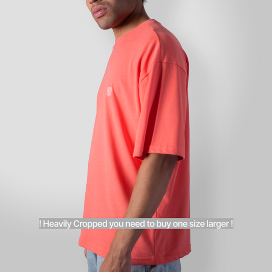 Oversize Cropped Skull · Crimson